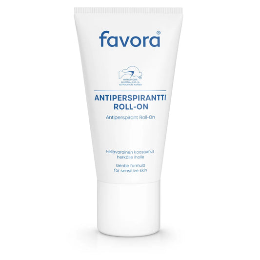 FAVORA Antiperspirantti roll-on 50 ml hellävarainen koostumus herkälle iholle