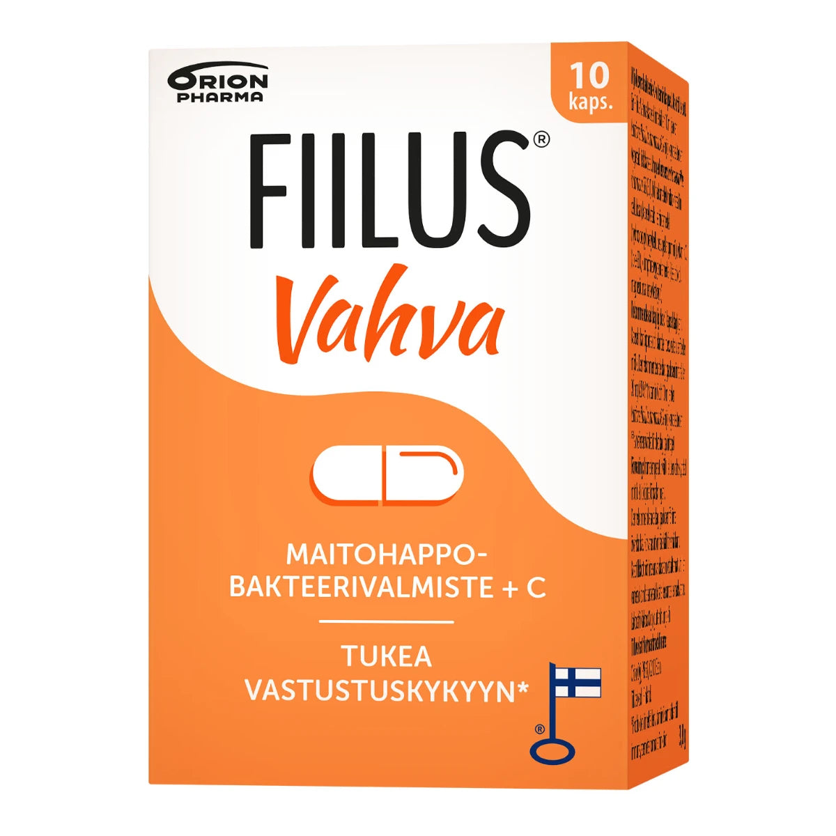 Fiilus Vahva +C 10 kaps – maitohappobakteereja ja C-vitamiinia sisältävä valmiste