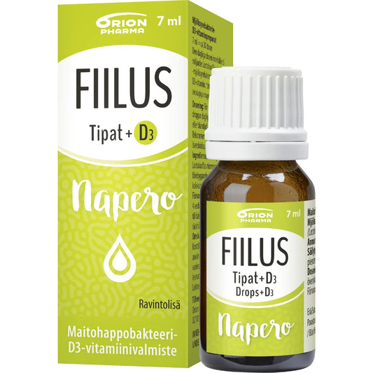 FIILUS Napero + D3 maitohappobakteeritippa 7 ml