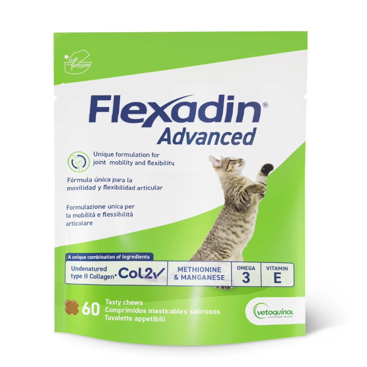 FLEXADIN Advanced purutabletti kissoille 60 kpl