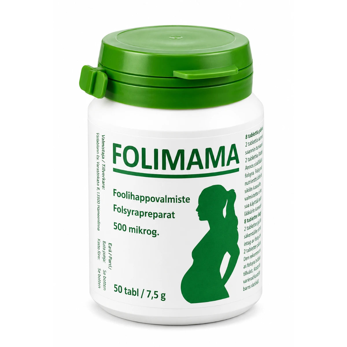FOLIMAMA 500 mikrog foolihappo 50 tabl