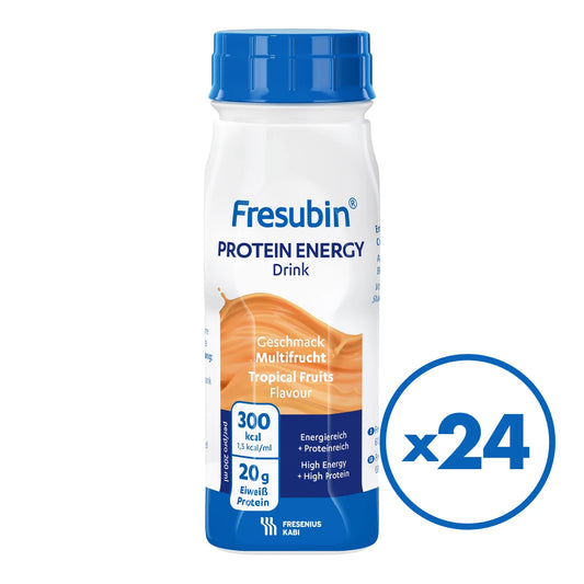 FRESUBIN Protein Energy Drink trooppiset hedelmät 24 pulloa säästöpakkaus