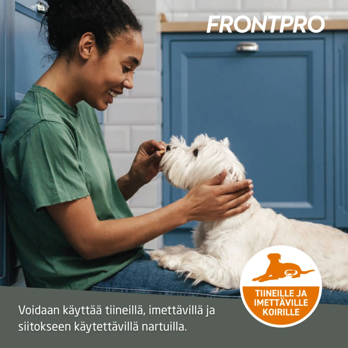 FRONTPRO purutabletti 68 mg >10-25 kg painoisille koirille