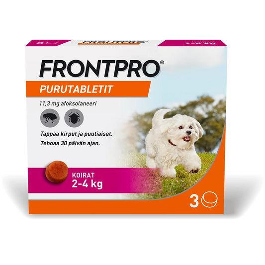 FRONTPRO purutabletti 11,3 mg 2-4 kg painoisille koirille 3 kpl
