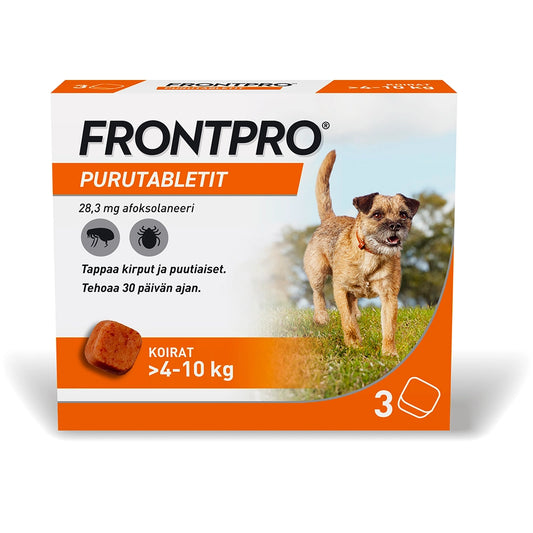 FRONTPRO purutabletti 28,3 mg >4-10 kg painoisille koirille