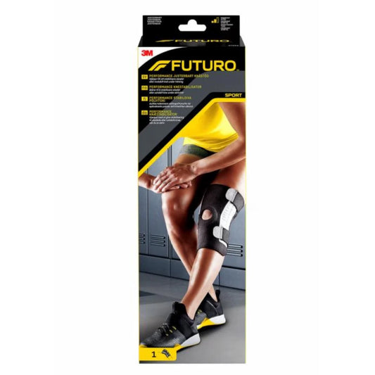 FUTURO Performance stabiloiva polvituki säädettävä auttaa tukemaan kipeää tai vahingoittunutta polvea urheilun aikana