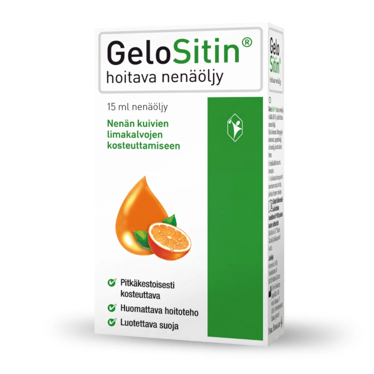 GeloSitin hoitava nenäöljy 15 ml – säilöntäaineeton appelsiinintuoksuinen nenäöljy