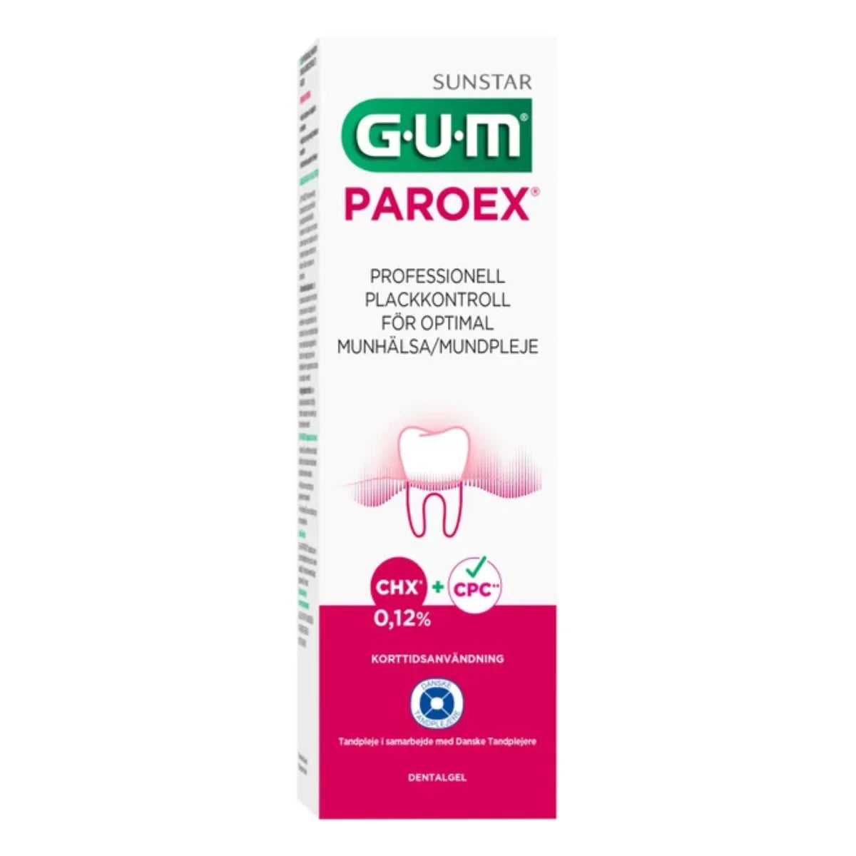GUM Paroex 0,12% geelihammastahna 75 ml lyhytaikaiseen käyttöön ienongelmissa