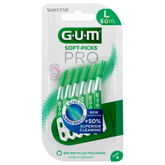 GUM Soft-Picks Pro Large harjatikut 60 kpl hammasvälien puhdistukseen