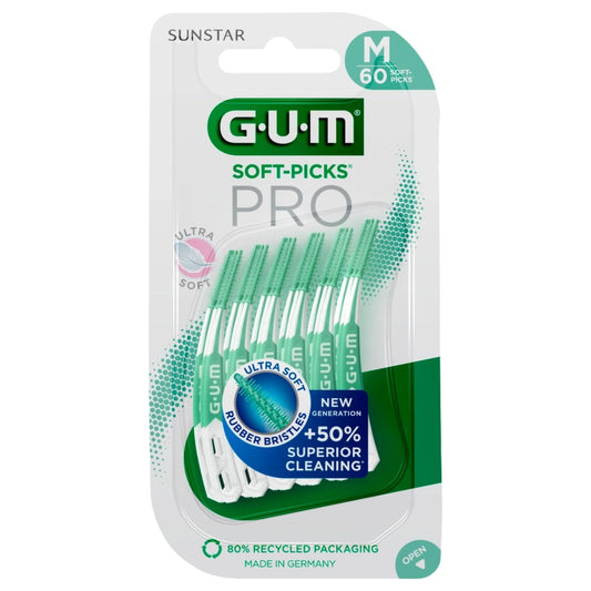 GUM Soft-Picks Pro Medium harjatikut 60 kpl erittäin pehmeä hammasväliharja