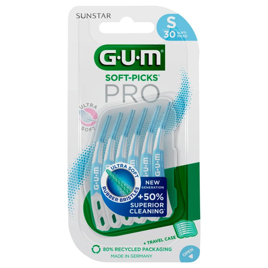 GUM Soft-Picks Pro Small harjatikut 30 kpl hammasvälien puhdistukseen