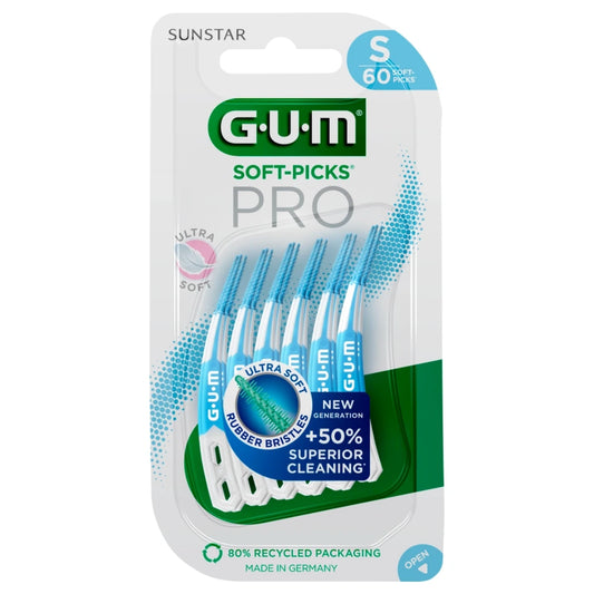 GUM Soft-Picks Pro Small harjatikut 60 kpl hammasvälien päivittäiseen puhdistukseen