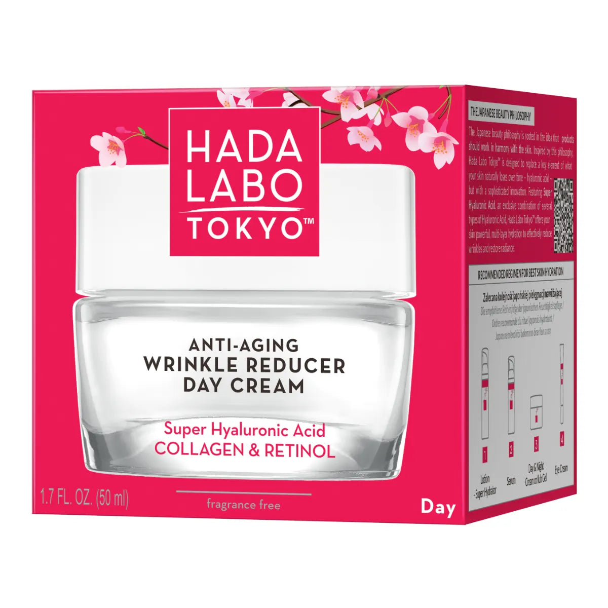 Hada Labo Tokyo Anti-Aging Wrinkle Reducer Day Cream 50 ml – elvyttävä päivävoide ikääntymisen merkkeihin