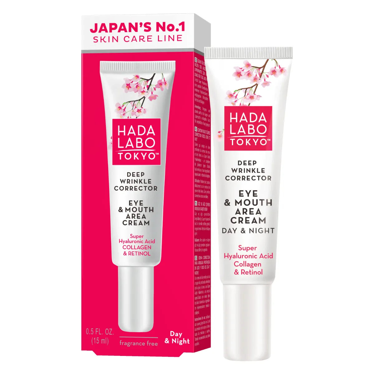 HADA Labo Tokyo Deep Wrinkle Corrector Eye & Mouth Area Cream 15 ml
