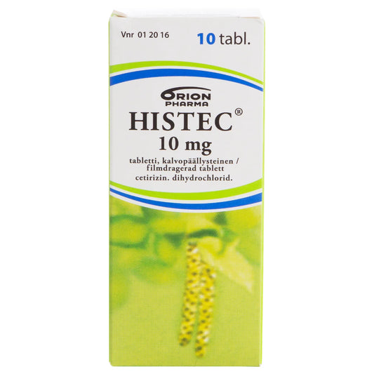 HISTEC 10 mg tabletti, kalvopäällysteinen 10 kpl