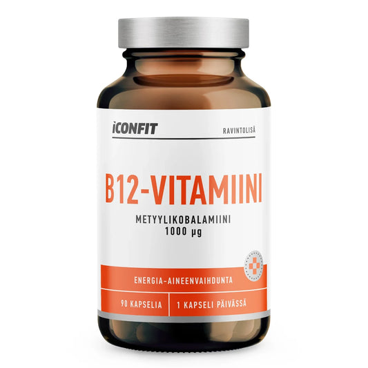 ICONFIT B12-vitamiini 1000 µg 90 kaps – metyylikobalamiinia kasvipohjaisessa kapselissa
