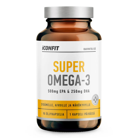 ICONFIT Super Omega 3 90 kaps – vahva kalaöljyvalmiste pehmytkapselissa