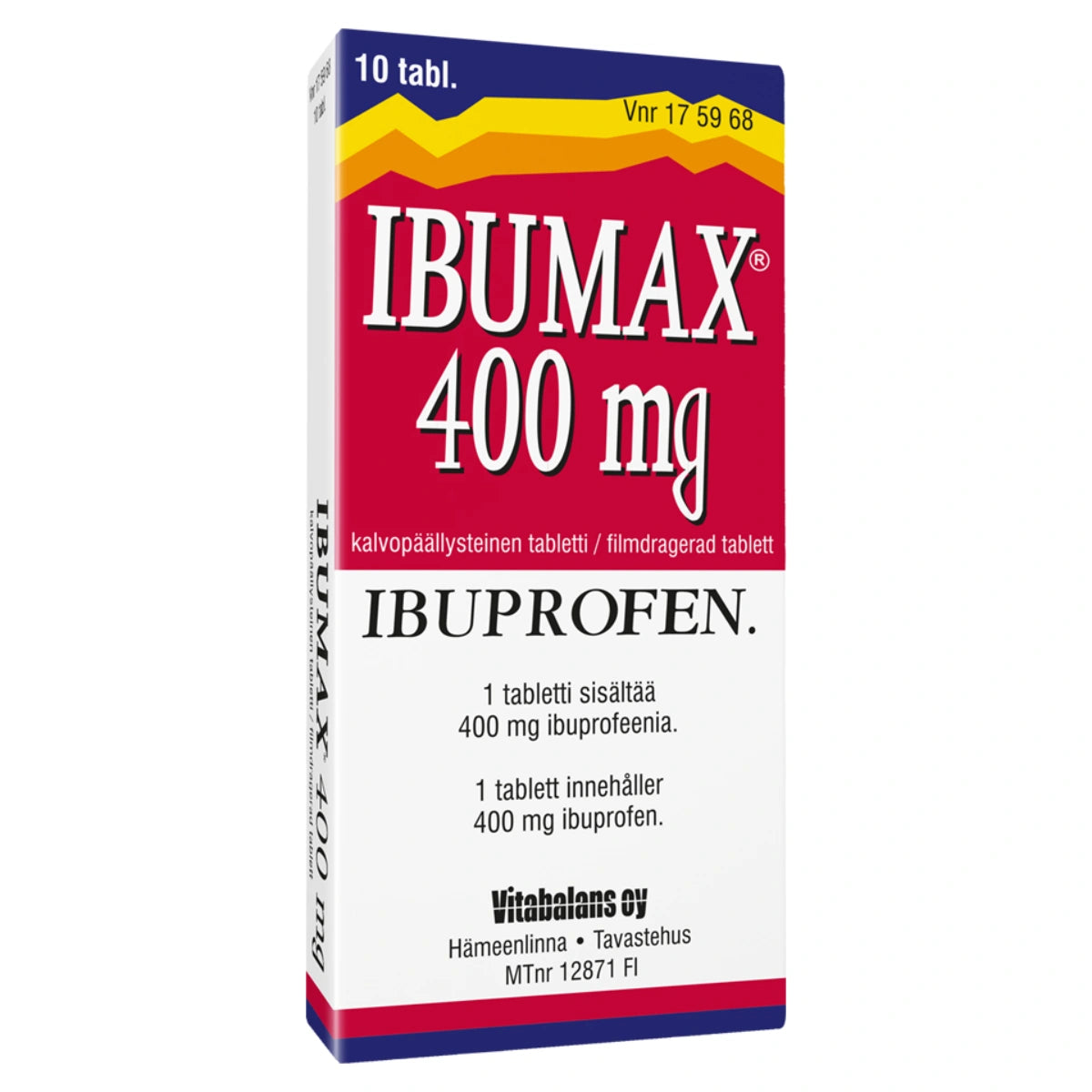 IBUMAX 400 mg tabletti, kalvopäällysteinen 10 kpl