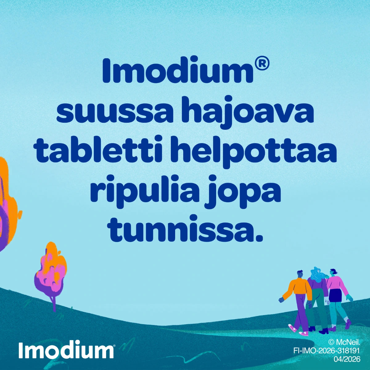 IMODIUM 2 mg tabletti, suussa hajoava 12 tabl helpottaa ripulia jopa tunnissa
