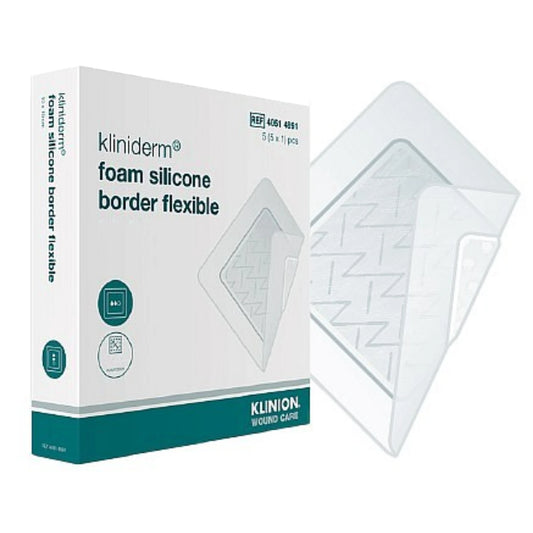 Kliniderm foam silicone border flexible 15x15 cm 5 kpl