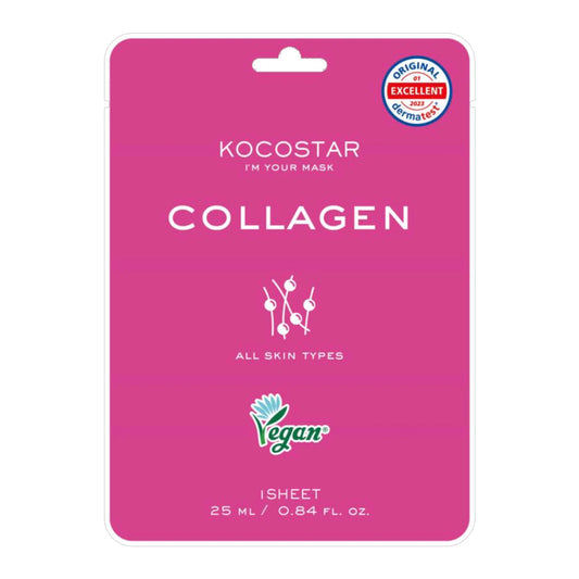 Kocostar Collagen Mask Sheet – kollageenia sisältävä kasvonaamio ikääntyvälle iholle