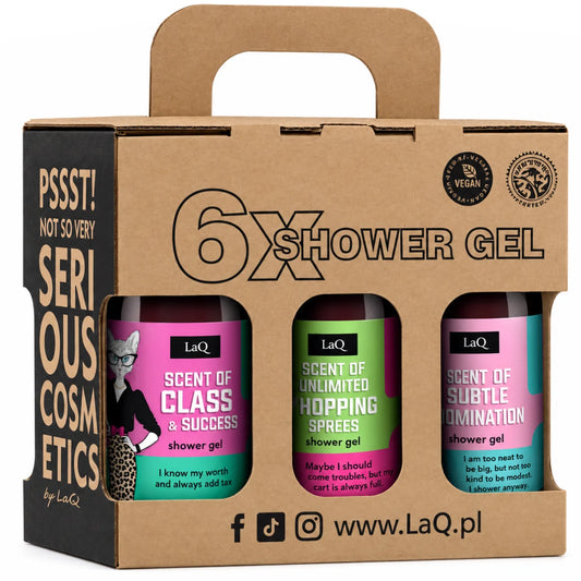 LaQ Lahjapakkaus Multipack for Woman 6 x 100 ml – kuuden suihkugeelin lahjapakkaus