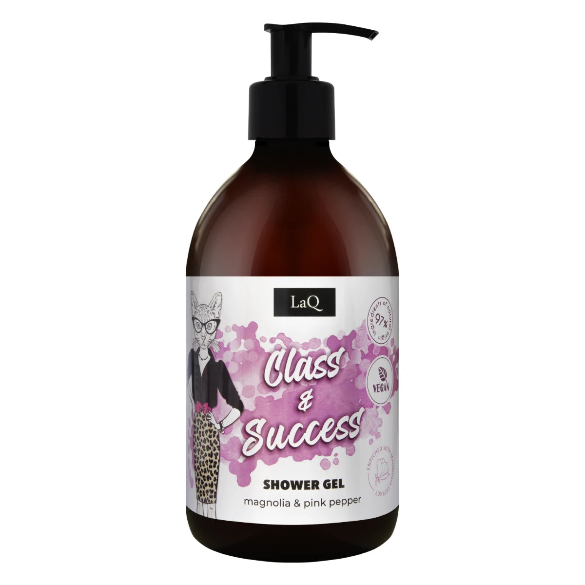 LaQ Magnolia Class & Success suihkugeeli 500 ml – ylellinen magnolian tuoksuinen suihkugeeli