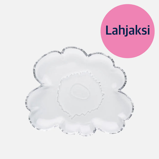 Lahjatuote Marimekko Unikko lasilautanen kirkas