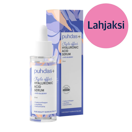 Lahjatuote Puhdas+ Hyaluronihapposeerumi mustikka 30 ml
