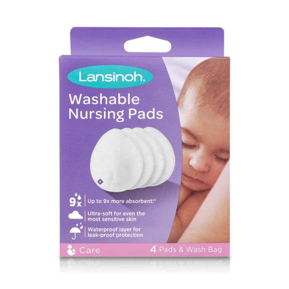 LANSINOH Pestävä liivinsuoja + pesupussi 4 kpl