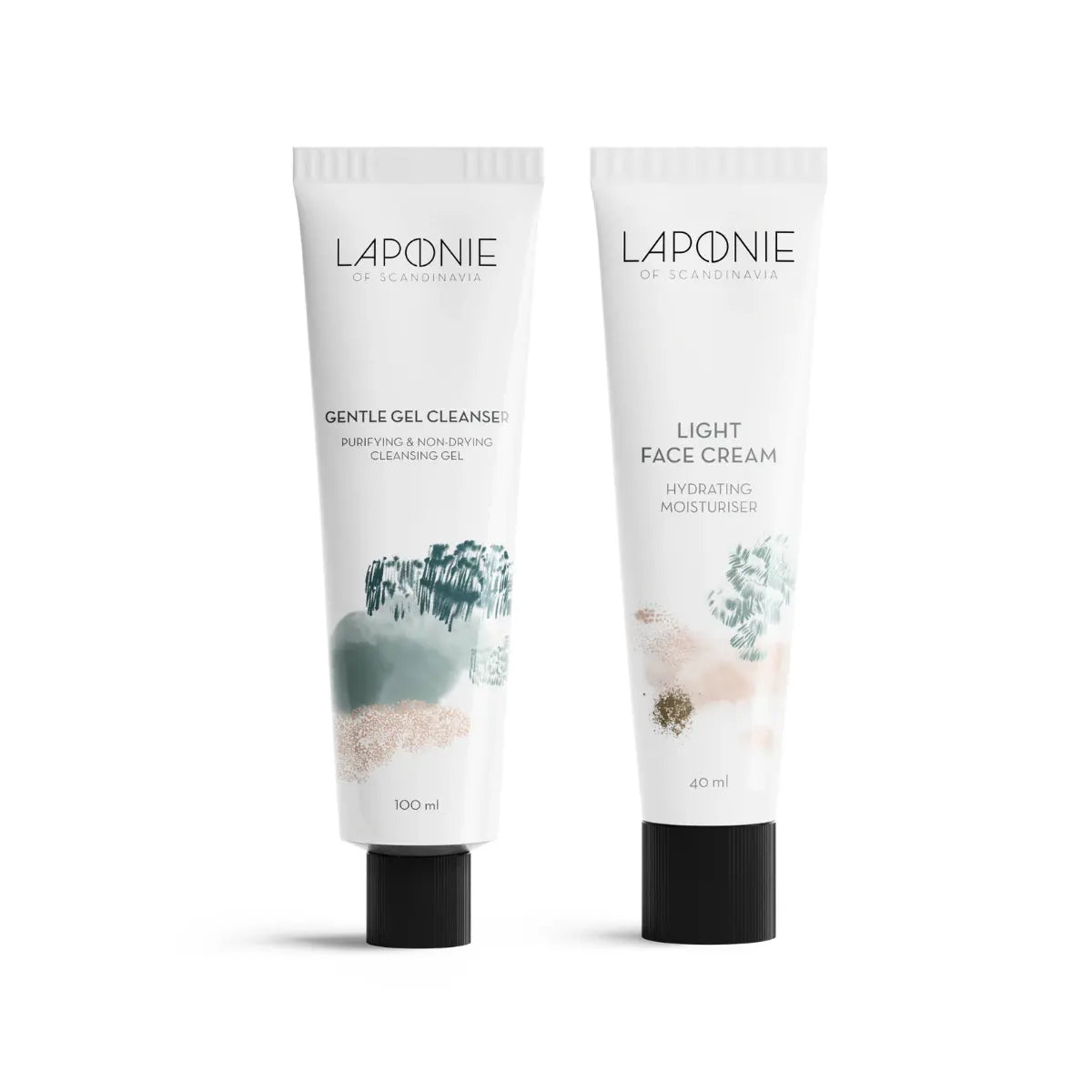 Laponie of Scandinavia rasvoittuvan ihon tuotesetti:
Gentle Gel Cleanser 100 ml + Light Face Cream 40 ml