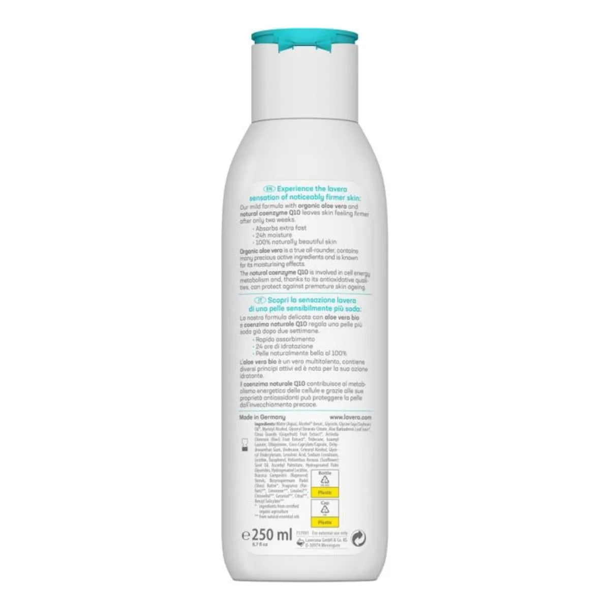 Lavera Basis Sensitive Firming Body Lotion 250 ml vegaaninen ja biohajoava
