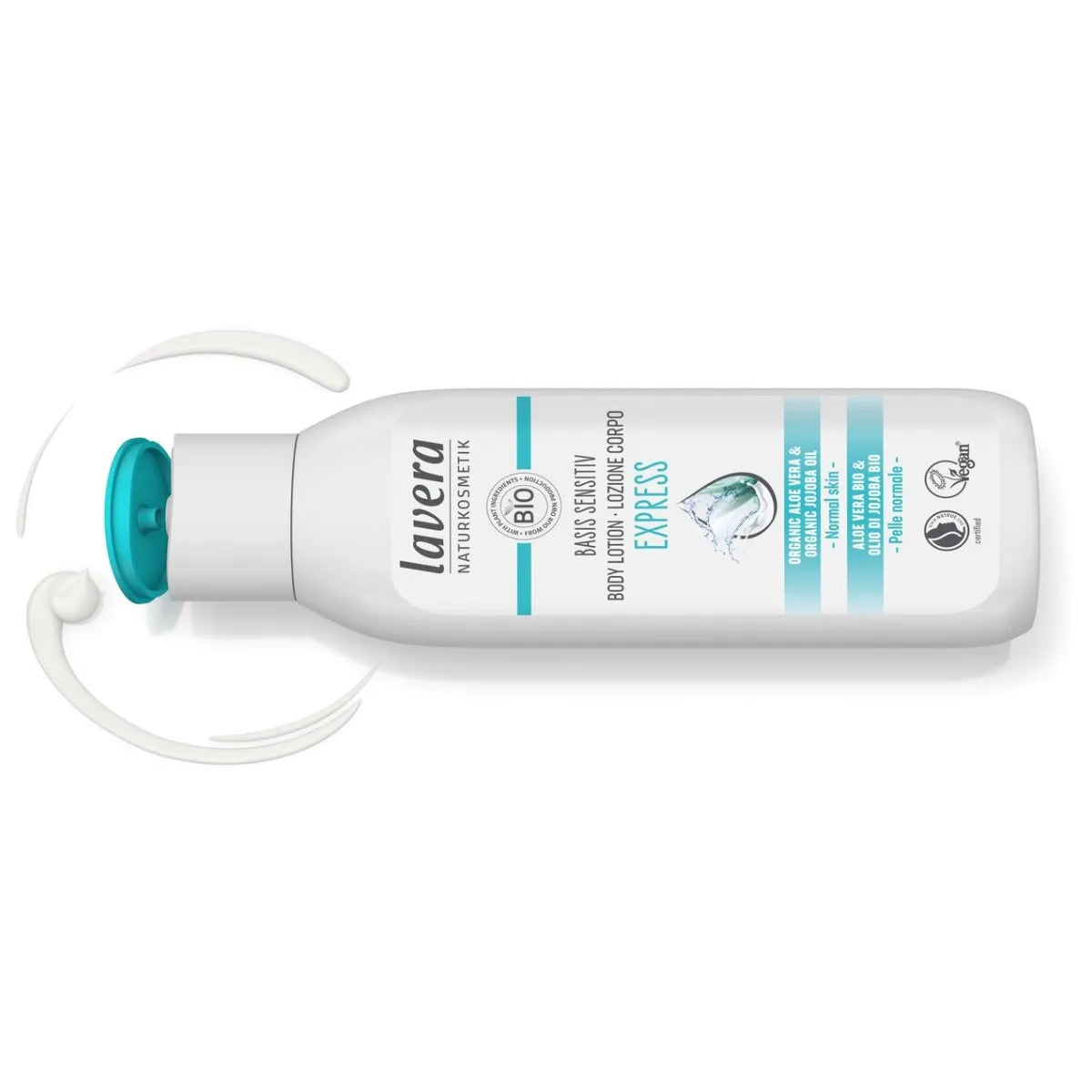 Lavera Basis Sensitiv Express Body Lotion 250 ml – imeytyy erittäin nopeasti kosteuttaen tehokkaasti vartalon ihoa