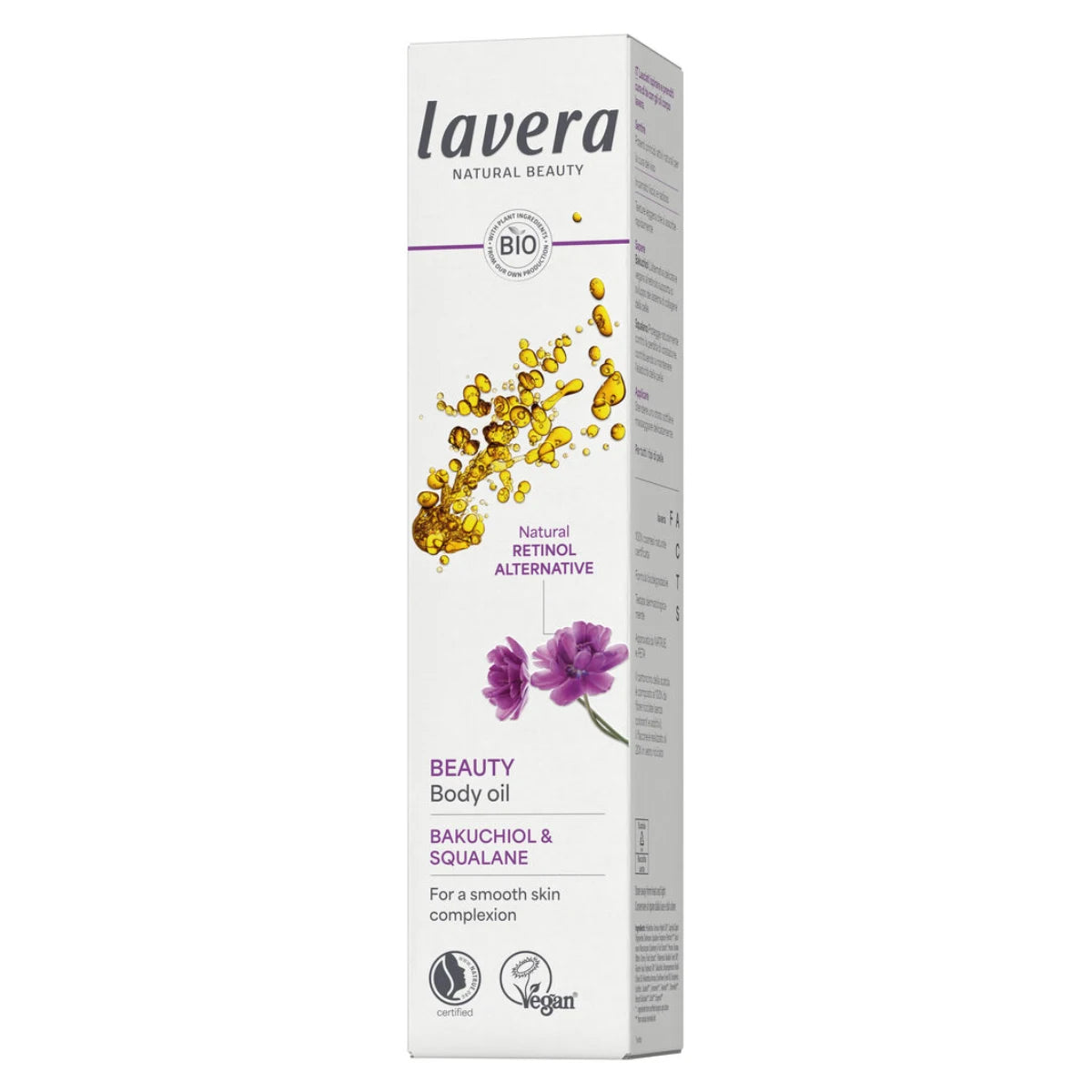 Lavera Beauty vartaloöljy 100 ml silottaa ihon  rakennetta