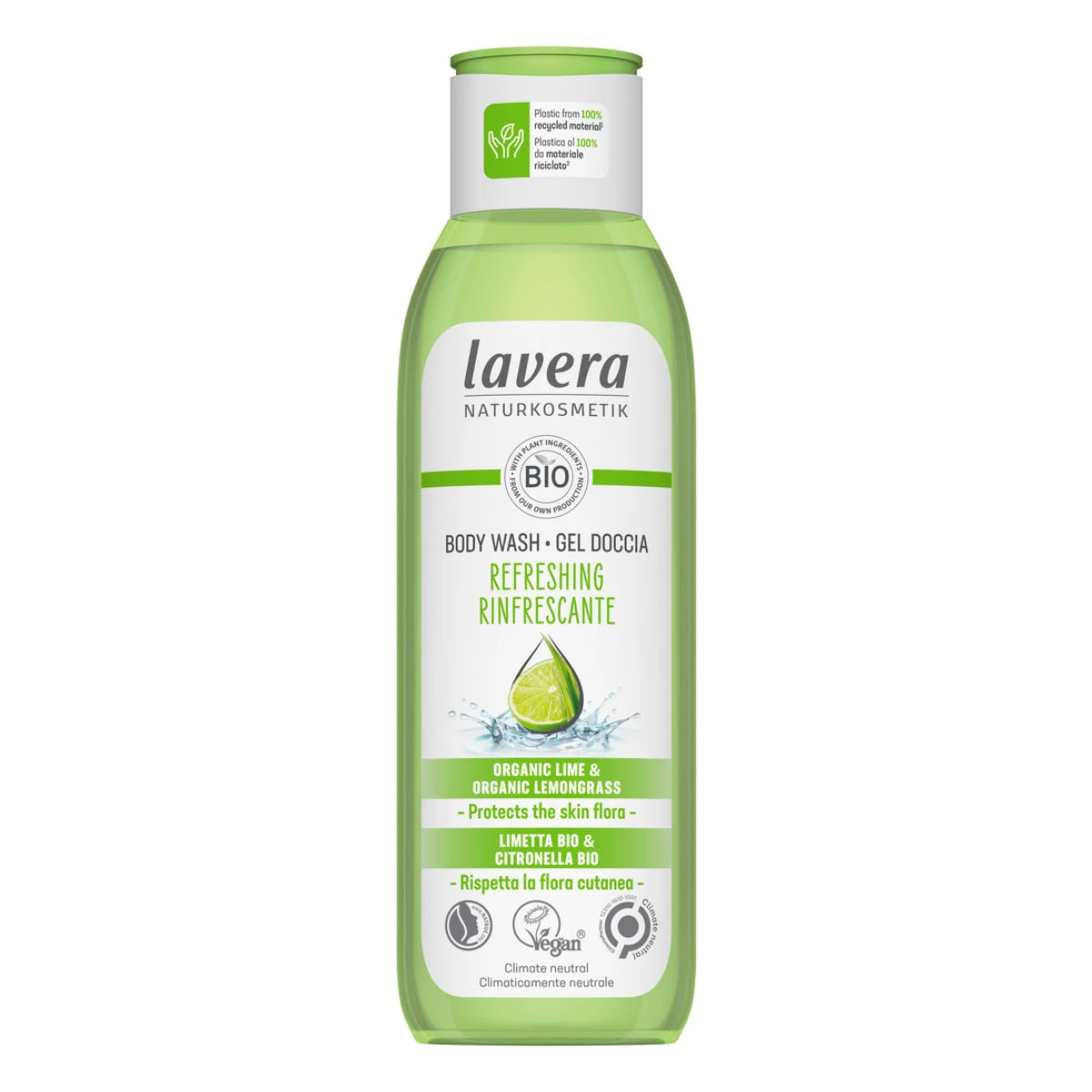 Lavera Body Wash Refreshing 250 ml – vegaaninen suihkugeeli