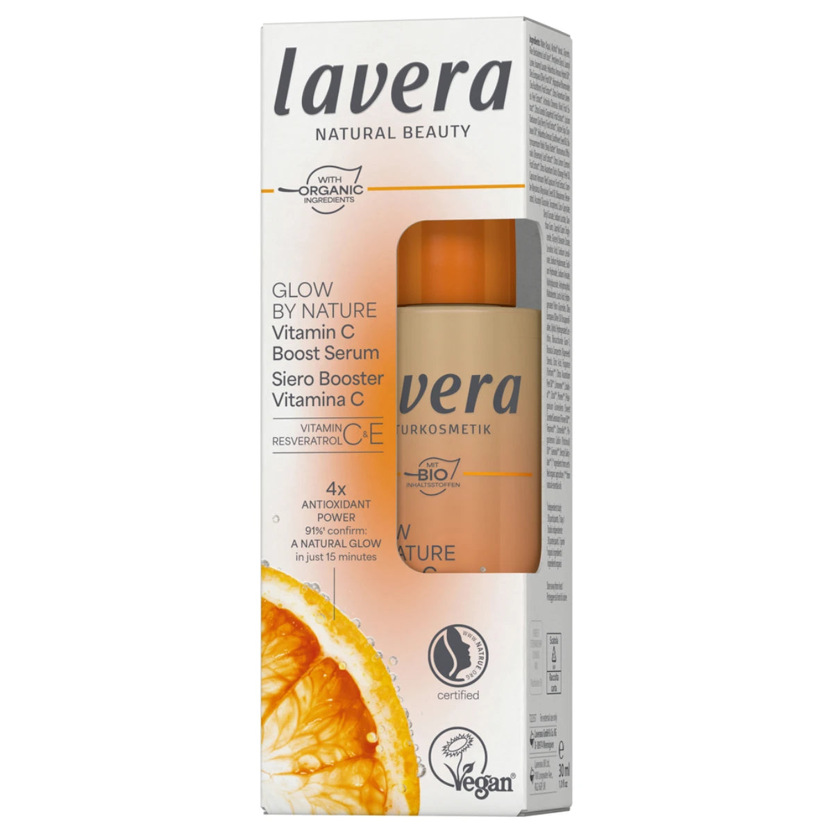 Lavera Glow By Nature Vitamin C boost-serum C-vitamiini kasvoseerumi
