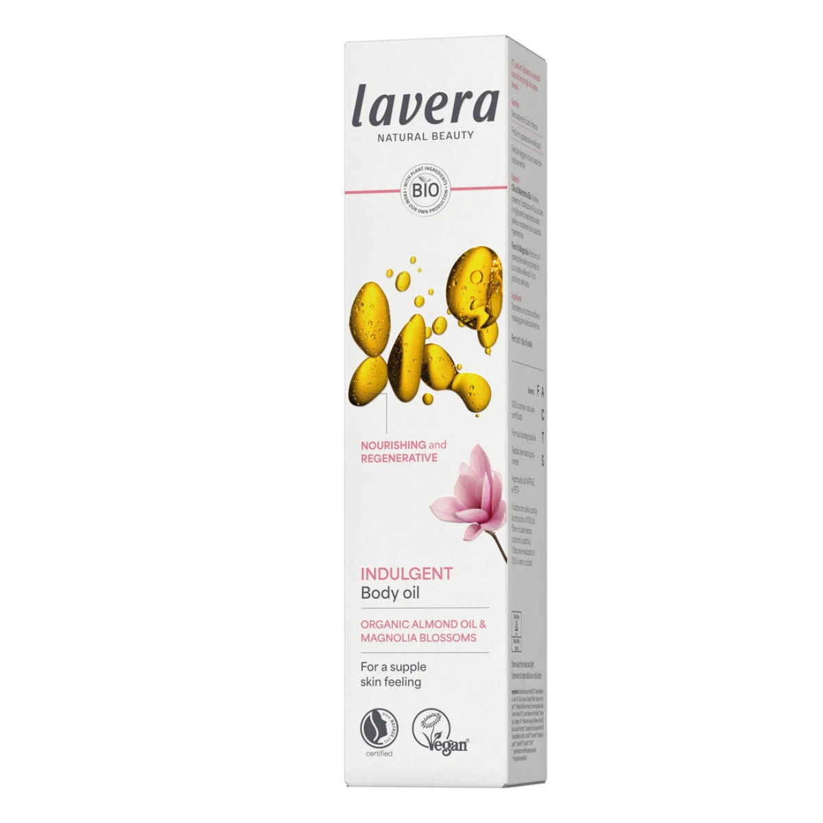 Lavera Indulgent vartaloöljy 100 ml, vegaaninen koostumus