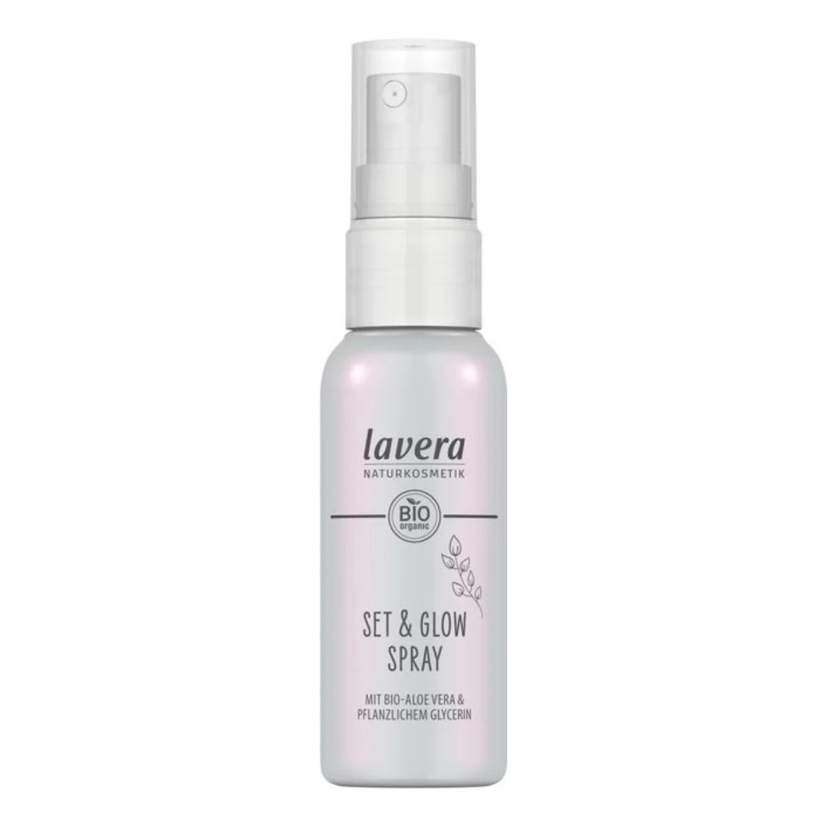 Lavera Set & Glow Setting Spray meikinkiinnityssuihke viimeistelee kasvomeikin