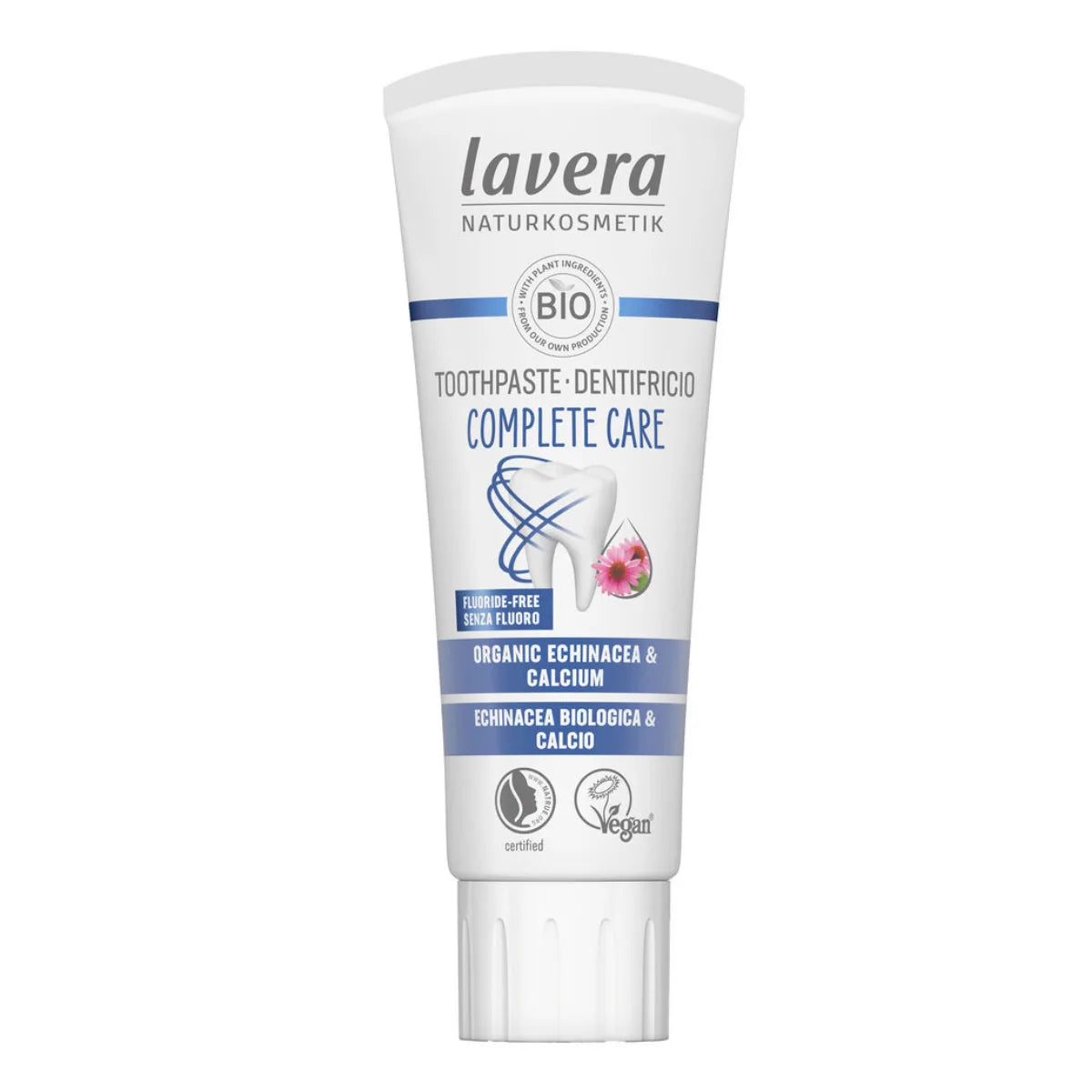 Lavera Complete Care Fluoride-Free Hammastahna 75 ml – Luonnollinen 5in1-suoja ilman fluoria