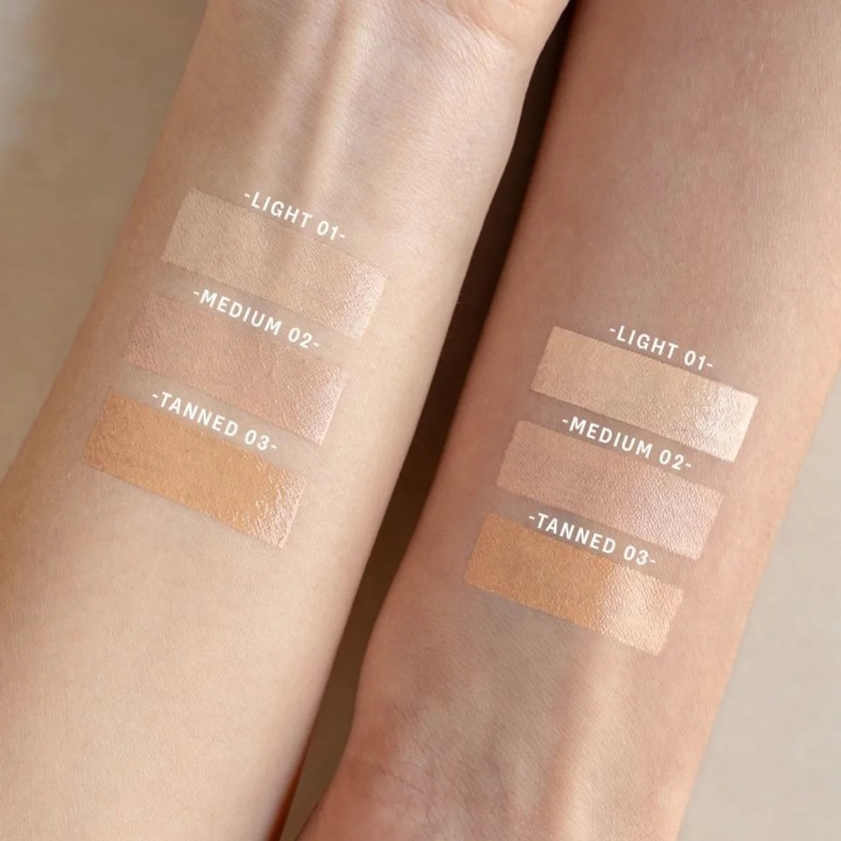 Lavera Vitamin Skin Tint meikkivoide 01 kolmessa eri sävyssä