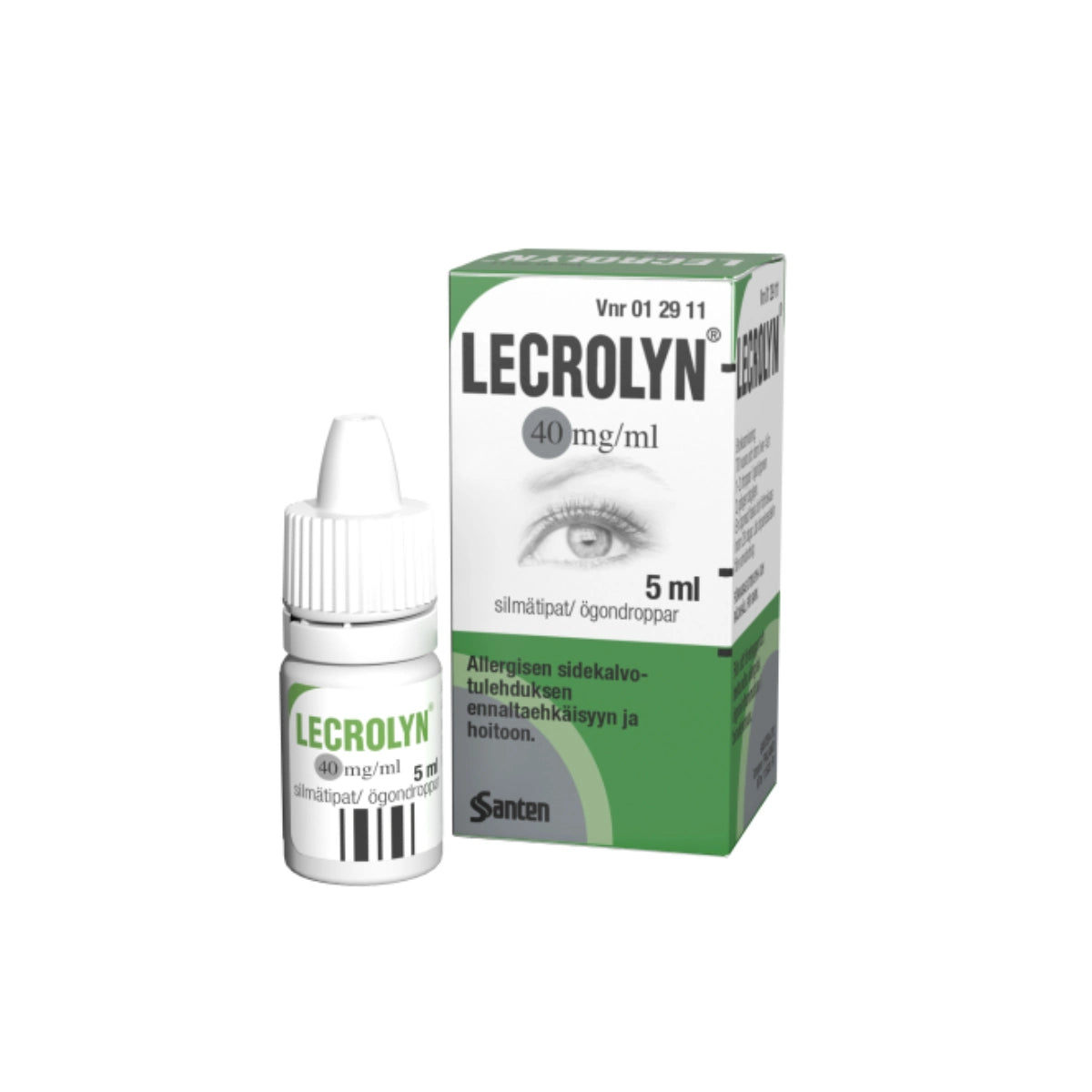 LECROLYN 40 mg/ml silmätipat, liuos 5 ml allergisen sidekalvotulehduksen hoitoon
