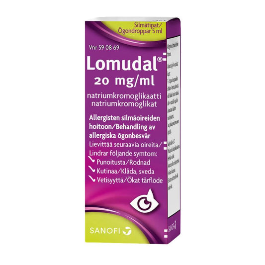LOMUDAL 20 mg/ml silmätipat, liuos 5 ml
