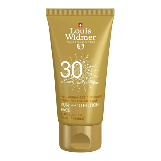 LOUIS WIDMER Sun Protection Face SPF30 hajustettu 50 ml Kosteuttava, anti-aging aurinkovoide herkälle kasvojen iholle