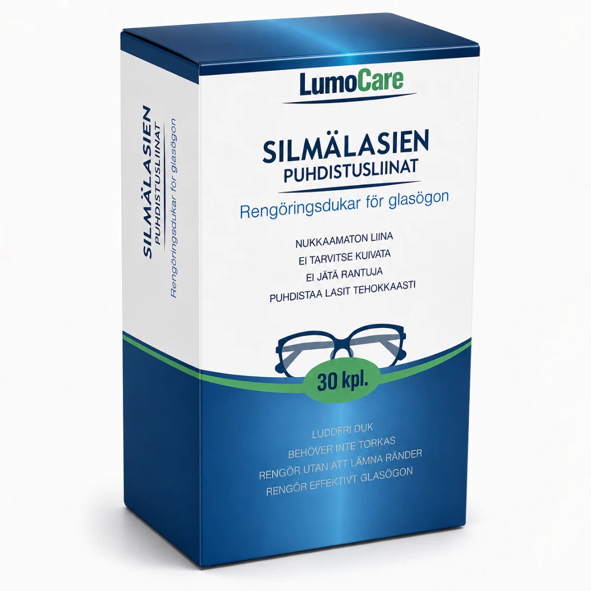 Lumocare Silmälasien puhdistusliinat, nukkaamaton
