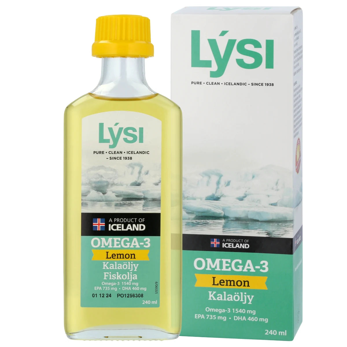 LYSI Omega-3 Lemon sitruunanmakuinen kalaöljy 240 ml