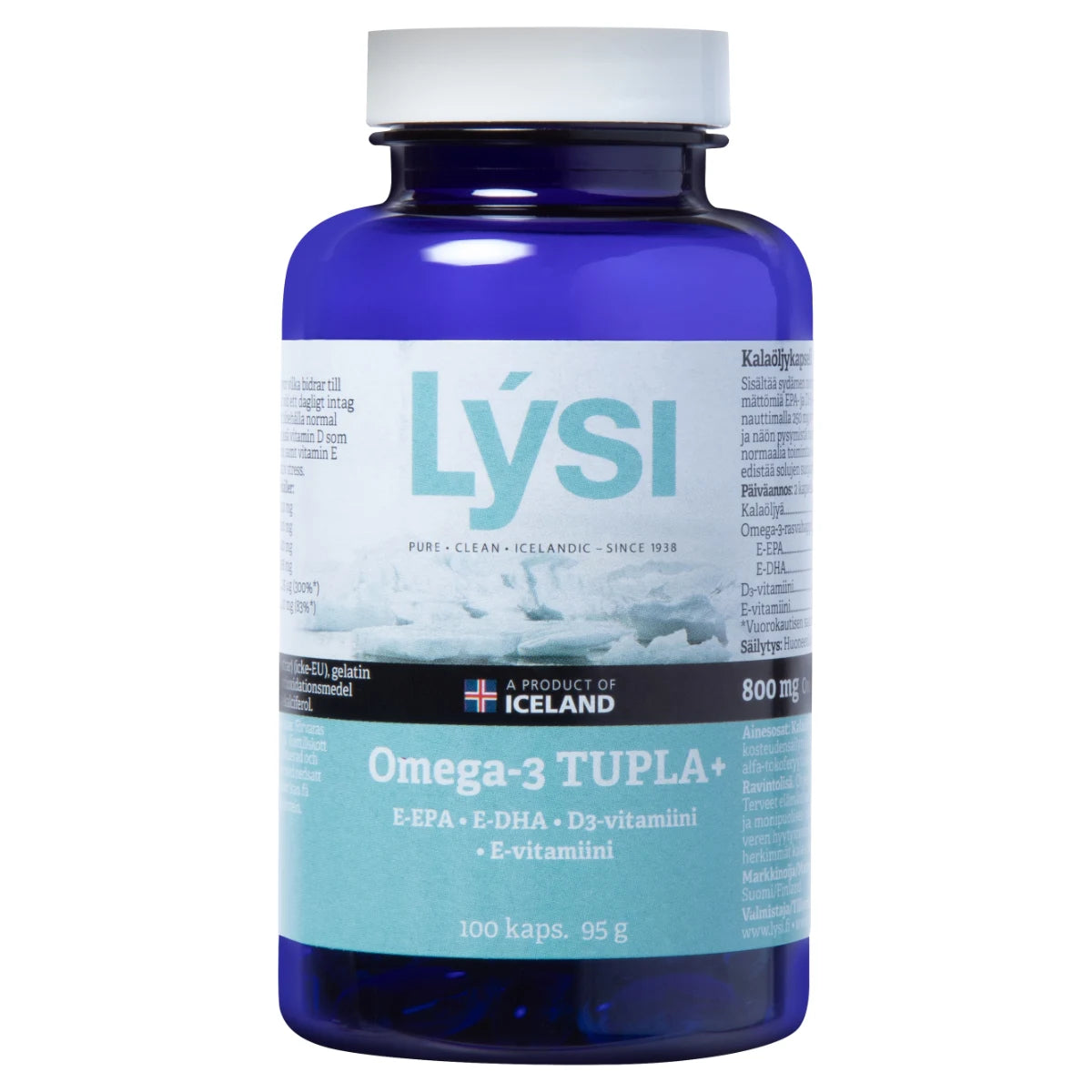 LYSI Omega-3 Tupla+ kalaöljykapseli 100 kpl