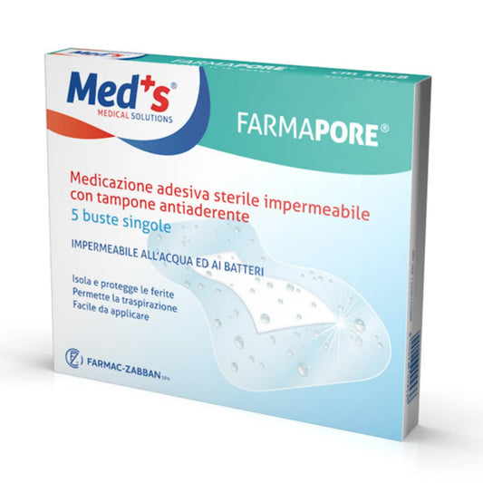 MEDS FARMAPORE vedenpitävä haavasidos 6x10 cm 5 kpl
