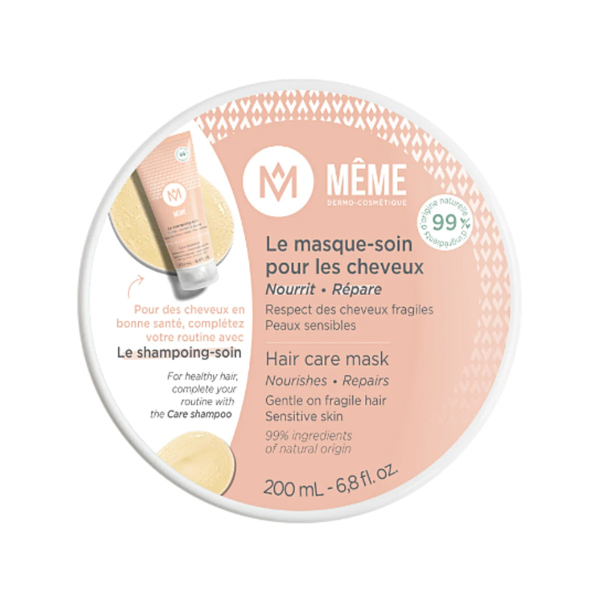 MEME Hair Care Mask Hiusnaamio 200 ml – vegaaninen hiusnaamio hauraille hiuksille