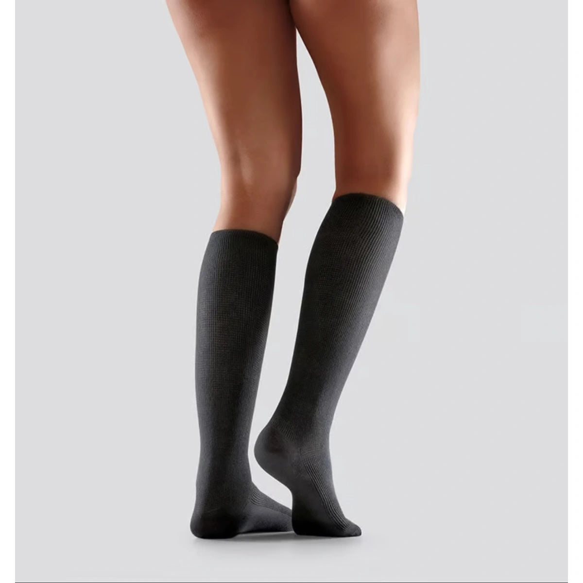 MABS Thin Cotton tukisukka musta, koko S kompressiosukka parantaa verenkiertoa jaloissa