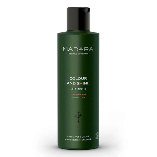 MÁDARA Colour & Shine Shampoo 250 ml – väriä suojaava shampoo värjätyille hiuksille